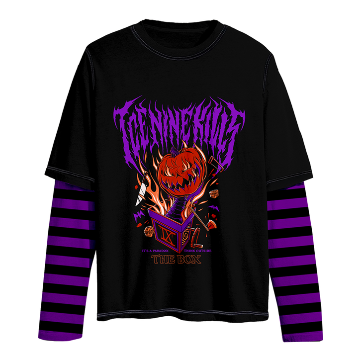 Jack's In The Box Striped Twofer Long Sleeve Tee